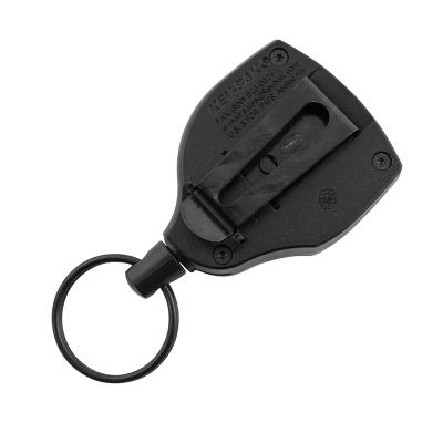 KEY-BAK nøgleholder med 90° drejbar trommel med kevlar-wire og bælteclips (S48K Heavy Duty)